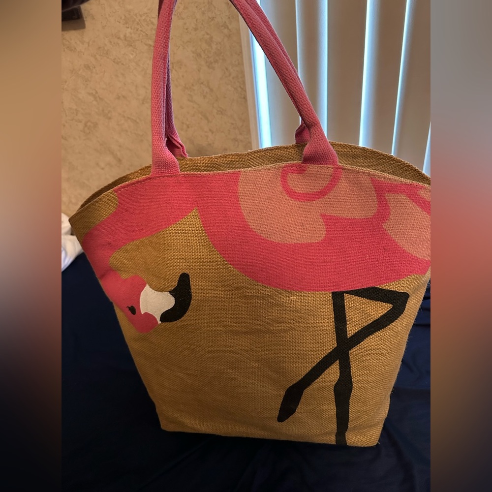 Flamingo beach bag